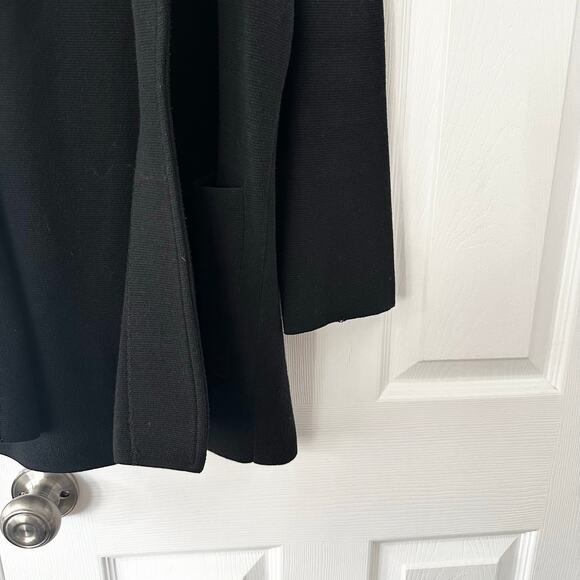 J Crew Black Sophie J0244 Open Front Relaxed Fit Blazer Sweater Jacket Small - Picture 6 of 10